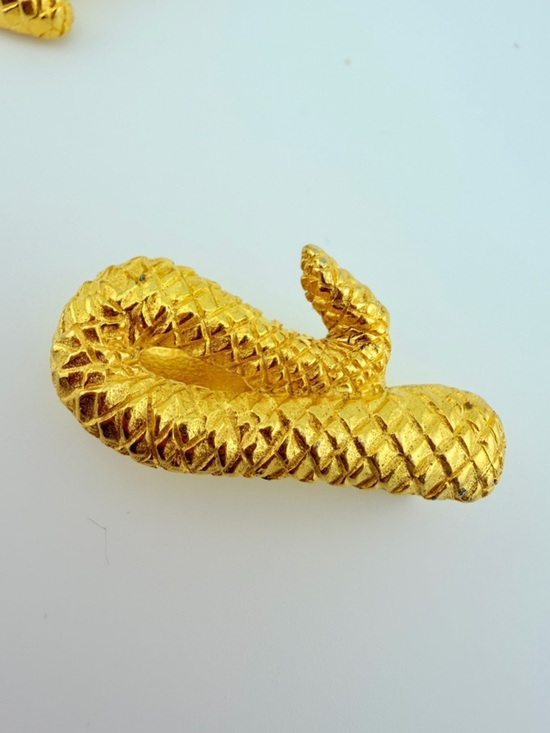 Rare Archival WATHNE Serpent Buckle & Keeper Set 53 grams